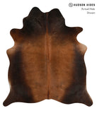 Brown with Red Cowhide Rug #83967