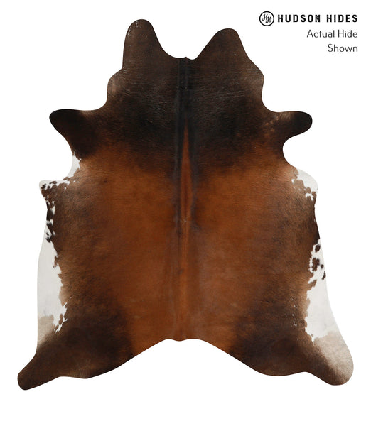 Brown with Red Cowhide Rug #83968