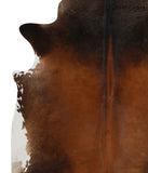 Brown with Red Cowhide Rug #83968