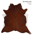 Brown and White Regular Cowhide Rug #84023