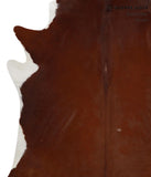 Brown and White Regular Cowhide Rug #84023