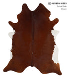 Brown and White Regular Cowhide Rug #84024