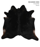 Solid Black Cowhide Rug #84067