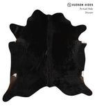 Solid Black Cowhide Rug #84068