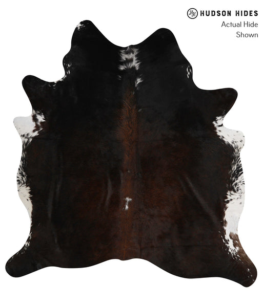 Chocolate and White Cowhide Rug #84332