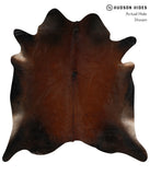 Brown with Red Cowhide Rug #84358
