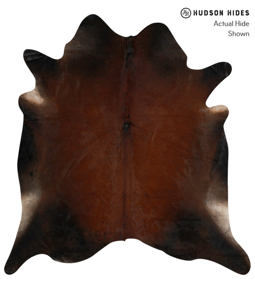 Brown with Red Cowhide Rug #84358