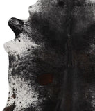 Salt and Pepper Black Cowhide Rug #84510