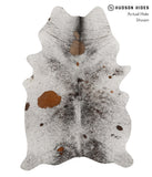 Salt and Pepper Brown Cowhide Rug #84578