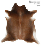 Brown with Red Cowhide Rug #84617