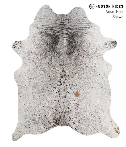 Salt and Pepper Brown Cowhide Rug #84664