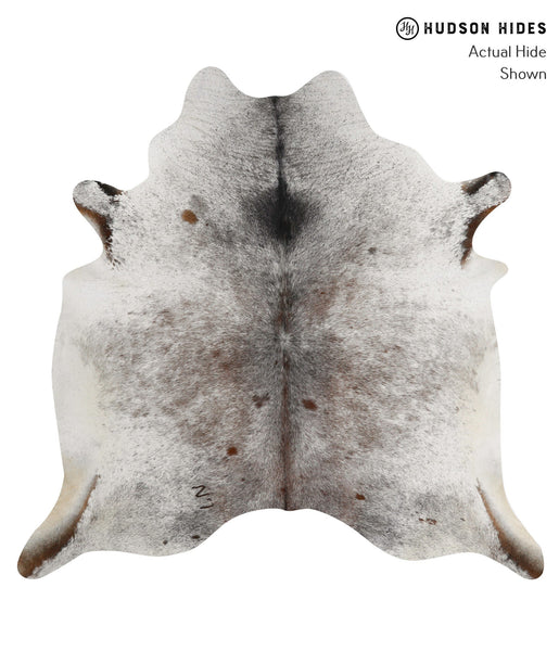 Salt and Pepper Brown Cowhide Rug #84748
