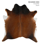 Brown with Red Cowhide Rug #84805