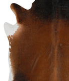 Brown with Red Cowhide Rug #84805