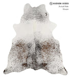 Salt and Pepper Brown Cowhide Rug #84855