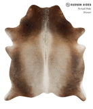 Brown with Red Cowhide Rug #85467