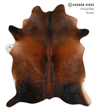 Brown with Red Cowhide Rug #85585