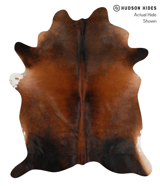 Brown with Red Cowhide Rug #85585