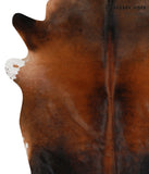 Brown with Red Cowhide Rug #85585