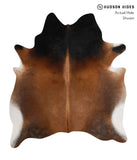 Brown with Red Cowhide Rug #85627