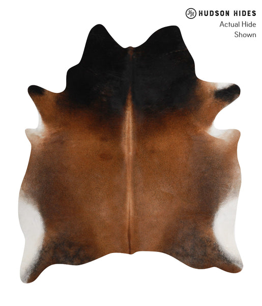 Brown with Red Cowhide Rug #85627
