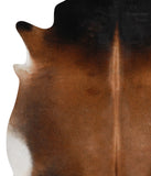 Brown with Red Cowhide Rug #85627