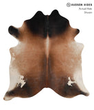 Brown with Red Cowhide Rug #86162
