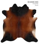 Brown with Red Cowhide Rug #86163