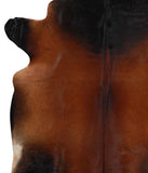 Brown with Red Cowhide Rug #86163