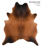 Brown with Red Cowhide Rug #86411