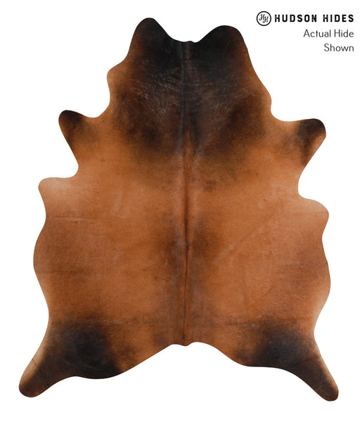 Brown with Red Cowhide Rug #86411
