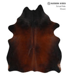 Brown with Red Cowhide Rug #86420