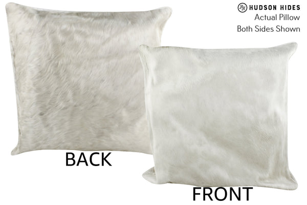 Solid White Cowhide Pillow #86672
