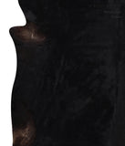 Solid Black Cowhide Rug #A10022