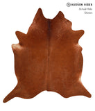 Solid Brown Cowhide Rug #A10029