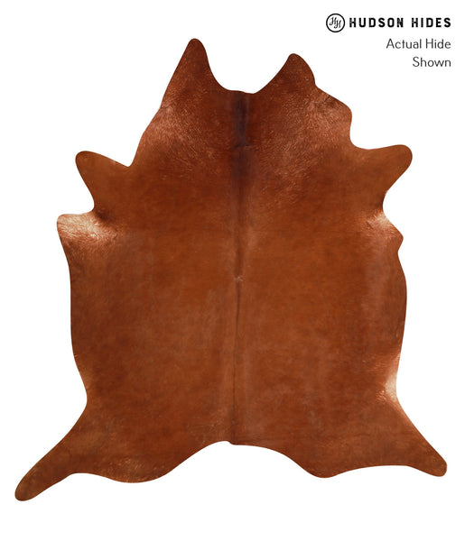 Solid Brown Cowhide Rug #A10029