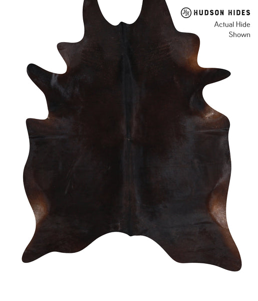 Solid Black Cowhide Rug #A10039