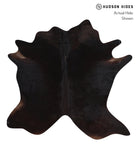 Solid Black Cowhide Rug #A10060