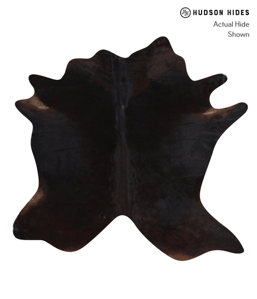 Solid Black Cowhide Rug #A10060