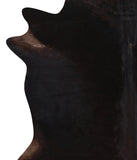 Solid Black Cowhide Rug #A10060