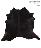 Solid Black Cowhide Rug #A10061
