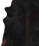 Solid Black Cowhide Rug #A10061