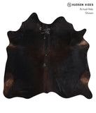 Solid Black Cowhide Rug #A10063
