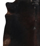 Solid Black Cowhide Rug #A10063