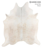 Grey with Beige Cowhide Rug #A10078