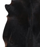 Solid Black Cowhide Rug #A10100