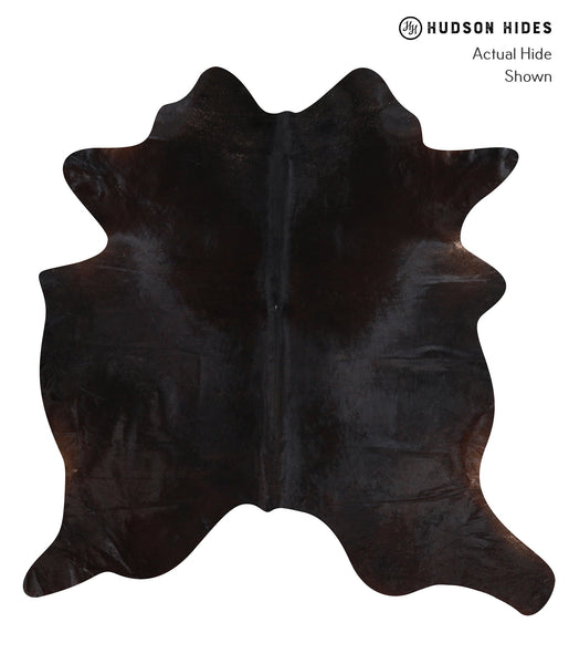 Solid Black Cowhide Rug #A10104