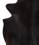 Solid Black Cowhide Rug #A10104