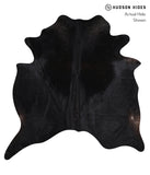 Solid Black Cowhide Rug #A10105