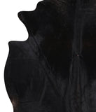 Solid Black Cowhide Rug #A10105